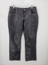 Express Pants Womens 4R Black Faux Leather Modern Straight Super High Rise