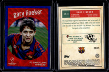 2022 Topps Chrome UEFA Club Competitions Retro Blue Wave Gary Lineker /75