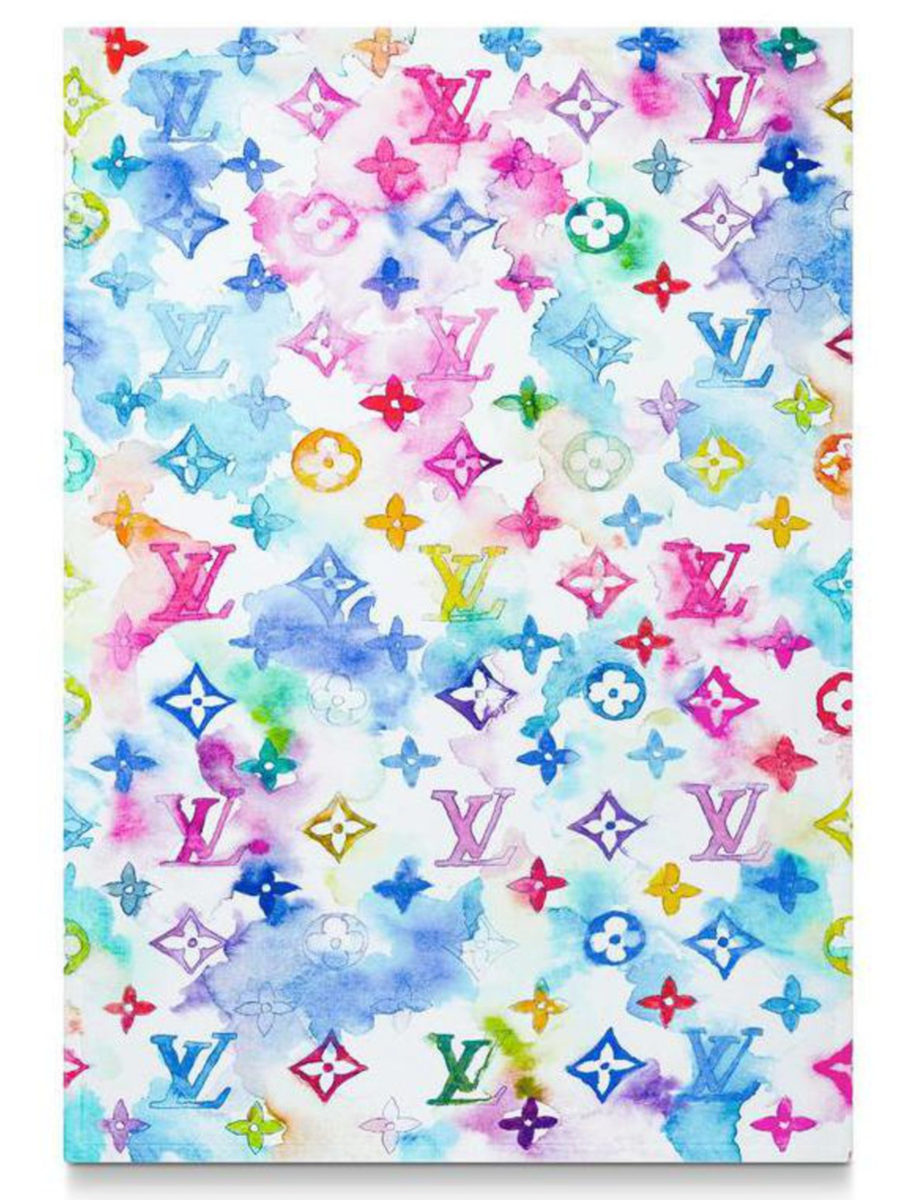Louis Vuitton Serviette Multicolor Watercolor Monogram Logo Bath