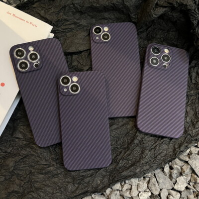 Custodia Con Texture In Fibra Di Carbonio Per IPhone 15 14 13 12 11 Pro Max Xs Max X XR 7 8 SE 6 6S Plus Cover Rigida Sottile Di Lusso 0,3PP Custodia Morbida - Foto 6