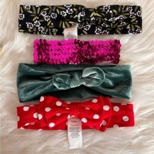 2 Gymboree baby headbands , I velvet target headband and 1 sparkle headband