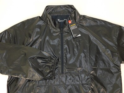 Under Armour XStorm Womens Black Half Zipper Water Repellent Jacket Large NEW