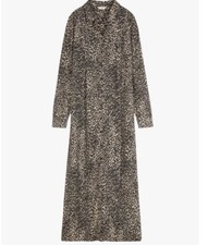 HUSH Mae Midi Dress, Speckled Ditsy Print Brown Pink UK 10 BNWT £99