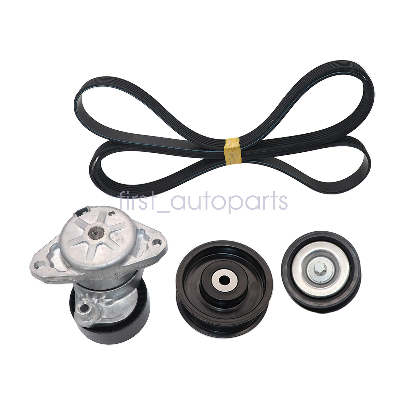 Engine Belt Tensioner + Idler Pulley Serpentine Belt kit For Mercedes