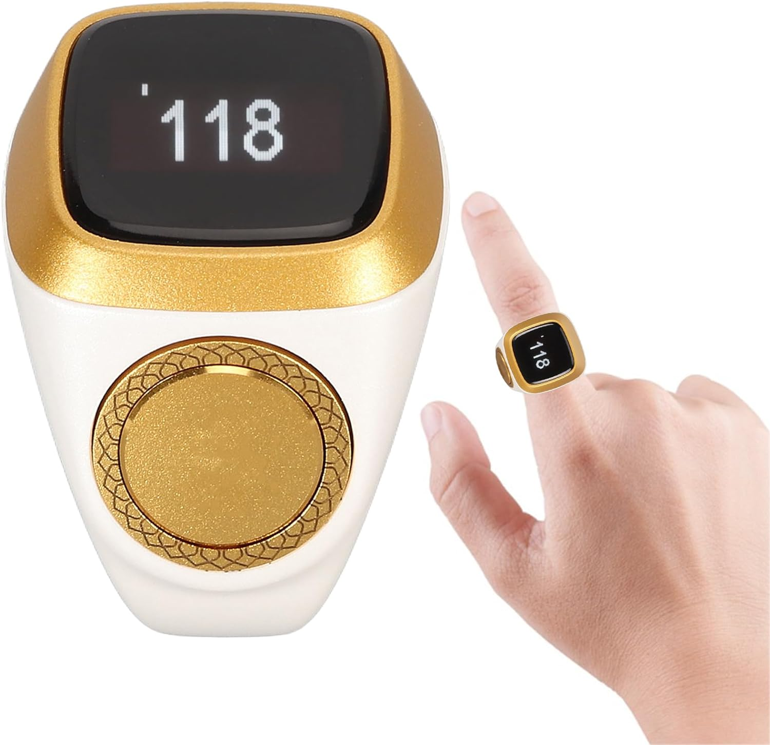 Digital Pedometer Ring, USB Rechargeable Step Counter Portable Walking
