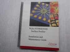 Veeco Wyko NT9800/9300 Surface Profiler Installation And Maintenance Manual