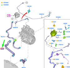 Tubo sistema raffreddamento FORD FIESTA MK6 WT C1BY-8B273-AA 1796440 NUOVO ORIGINALE