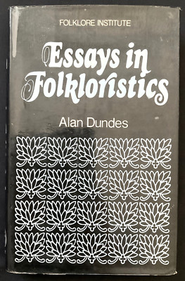 Essays in Folkloristics, Alan Dundes, 1st Edition, HC/DJ (1978) Vintage Book