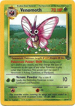 Pokemon Jungle 29/64 Venomoth Card 