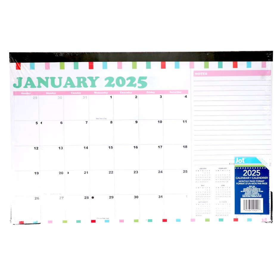 2025 Monthly Desk Pad Calendar 11 2025-monthly-desk-pad-calendar-11-x-17-monthly-page-format-jot-new-multi-color-ebay