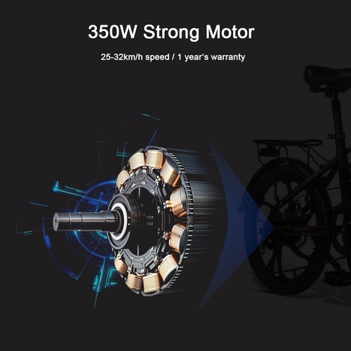 Samebike 20LVXD30-II 350w 48 v10ah pieghevole bici elettrica BIANCO - Imagen 3 de 8