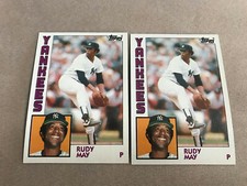 1984 Topps Baseball Card #652 Rudy May New York Yankees NMMt Free Shipping! 