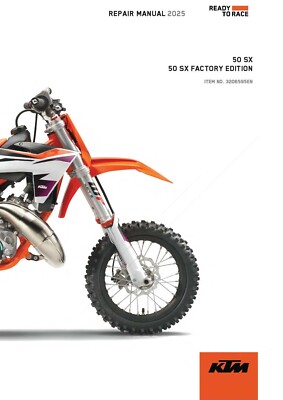 KTM Service Workshop Shop Manual Book 2025 50 SX