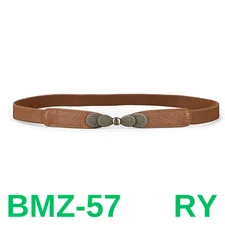 JASGOOD Women Skinny Elastic Stretch Belt for Dresses Retro Ladies Waist, 26-32