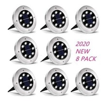 Solar Lights Garden Solar Ground Lights Solar Powered - 8 LED Outdoor in-ground