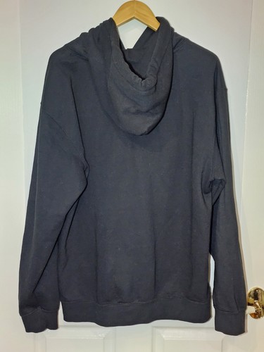 HUF Hoodie Men's Size Large Black & Orange Embroidered Logo Front pocket - Picture 4 of 7