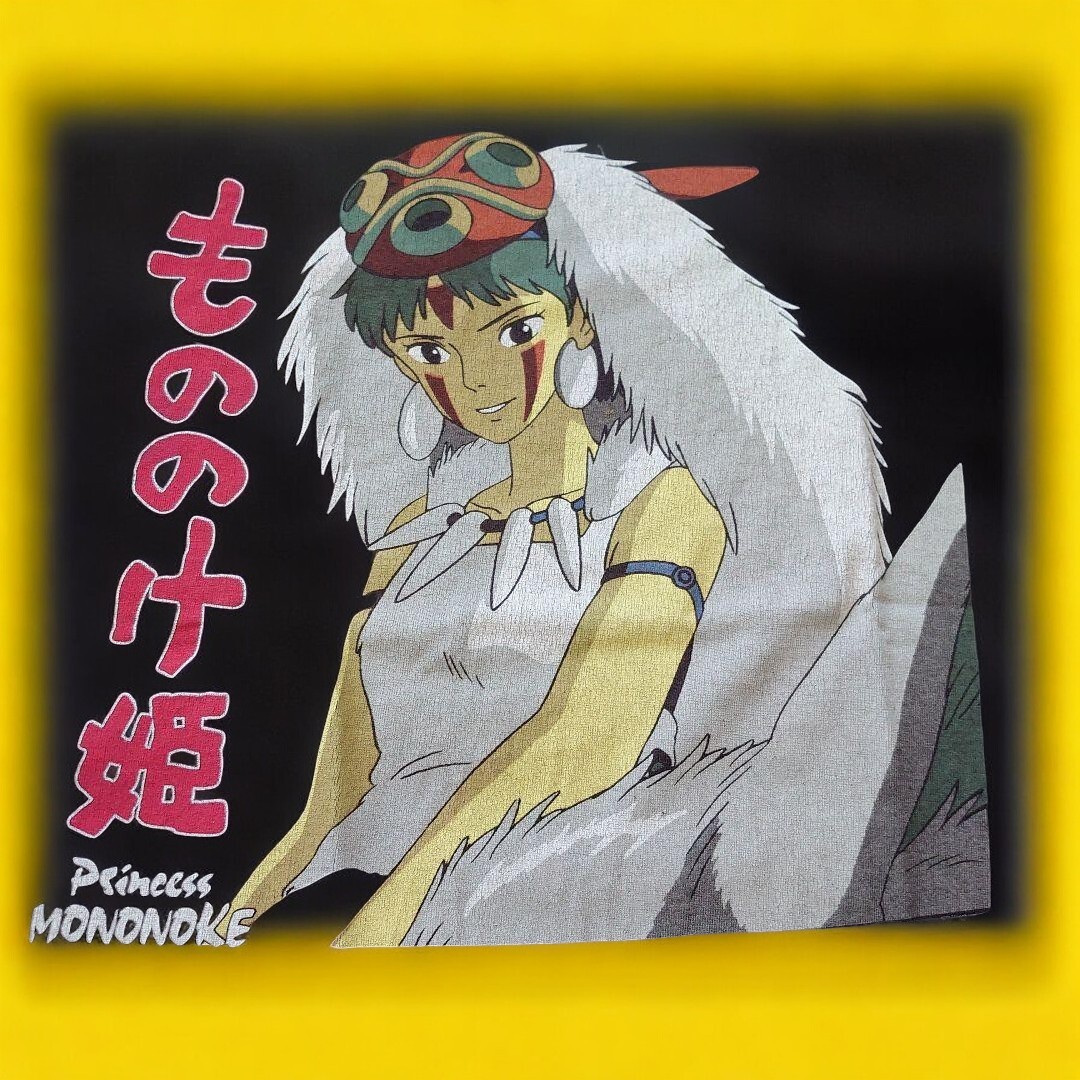 A202】90s Dead stock PrincessMONONOKE T-shirt JAPAN Vintage