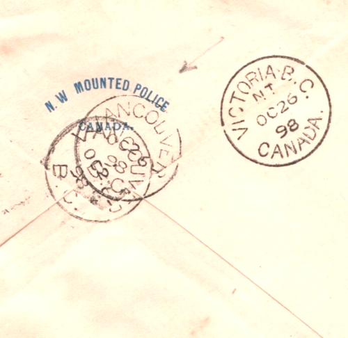 CANADA QV Cover *NW MOUNTED POLICE* Vancouver Registered 1898 Early NWMP i133 - Picture 1 of 12