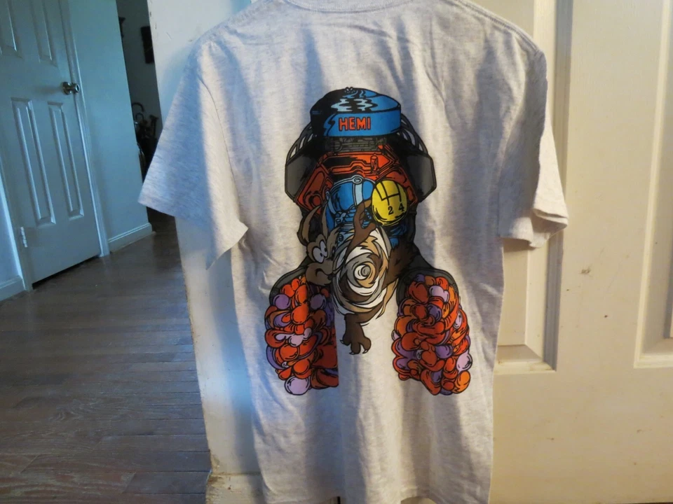 Mopar/Plymouth 426 Hemi Road Runner Gray T- Shirt - Ladies Small - NEW - Image 4 of 4