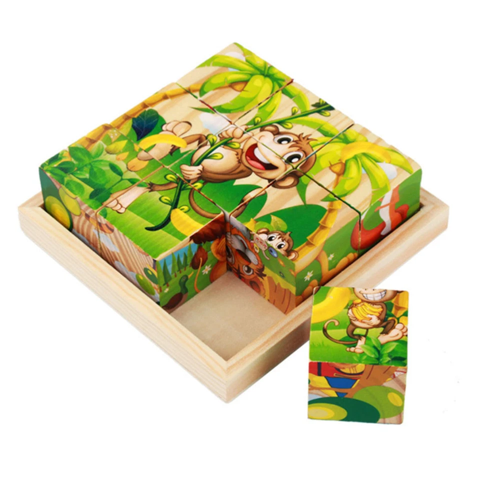 Bandejas de bloques de construcción de 5 piezas madera rústica bandejas para servir bandejas de madera Foto 4 de 4