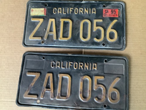 ( 2 ) - MATCHING PAIR - 1963 - CALIFORNIA - LICENSE PLATES