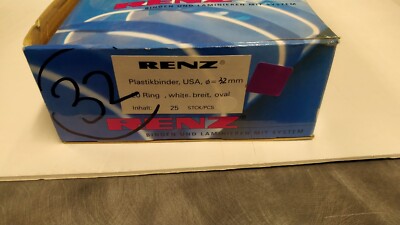 Renz White Comb Binds 32mm 20 plastic  ring x 25 pack