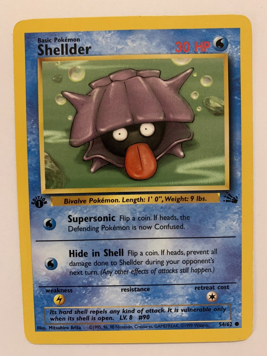 first edition shellder pokemon card Shellder (54/62) [Fossil Unlimited]