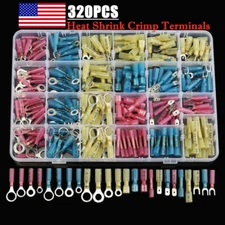 320PCS Heat Shrink Wire Connector DIY Kit Waterproof Marine Automotive Terminals