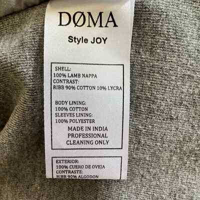 Veste En Cuir D’agneau Doma Pour Femme - Style Moto, Col Montant, Taille S