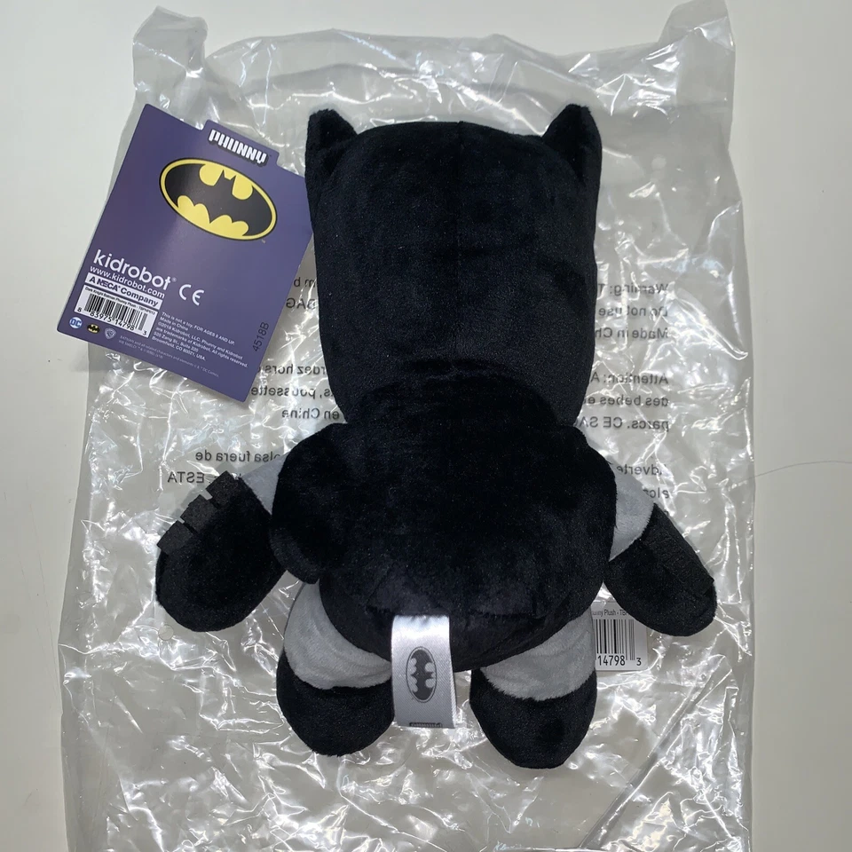 Kidrobot! "Figura de peluche DC Phunny Batman NUEVO juguetes peluches 7"" suave" Foto 4 de 4