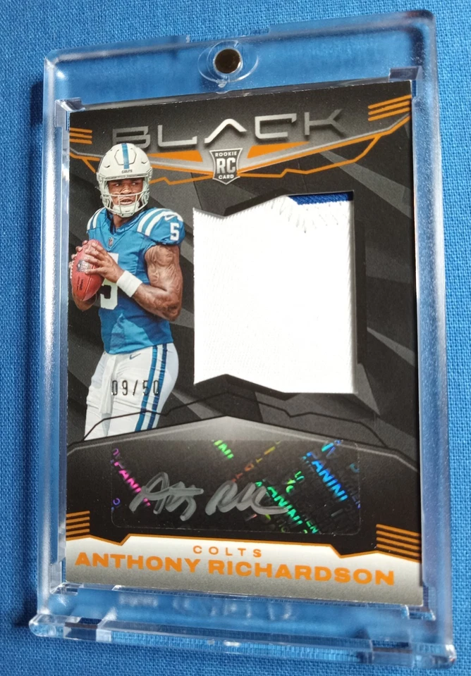 2023 Panini Black Anthony Richardson /50 AU RC ROOKIE PATCH AUTO Cistern #23 - Image 3 of 4