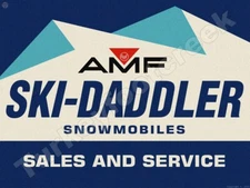 AMF Ski-Daddler Sales And Service 9" x 12" Metal Sign