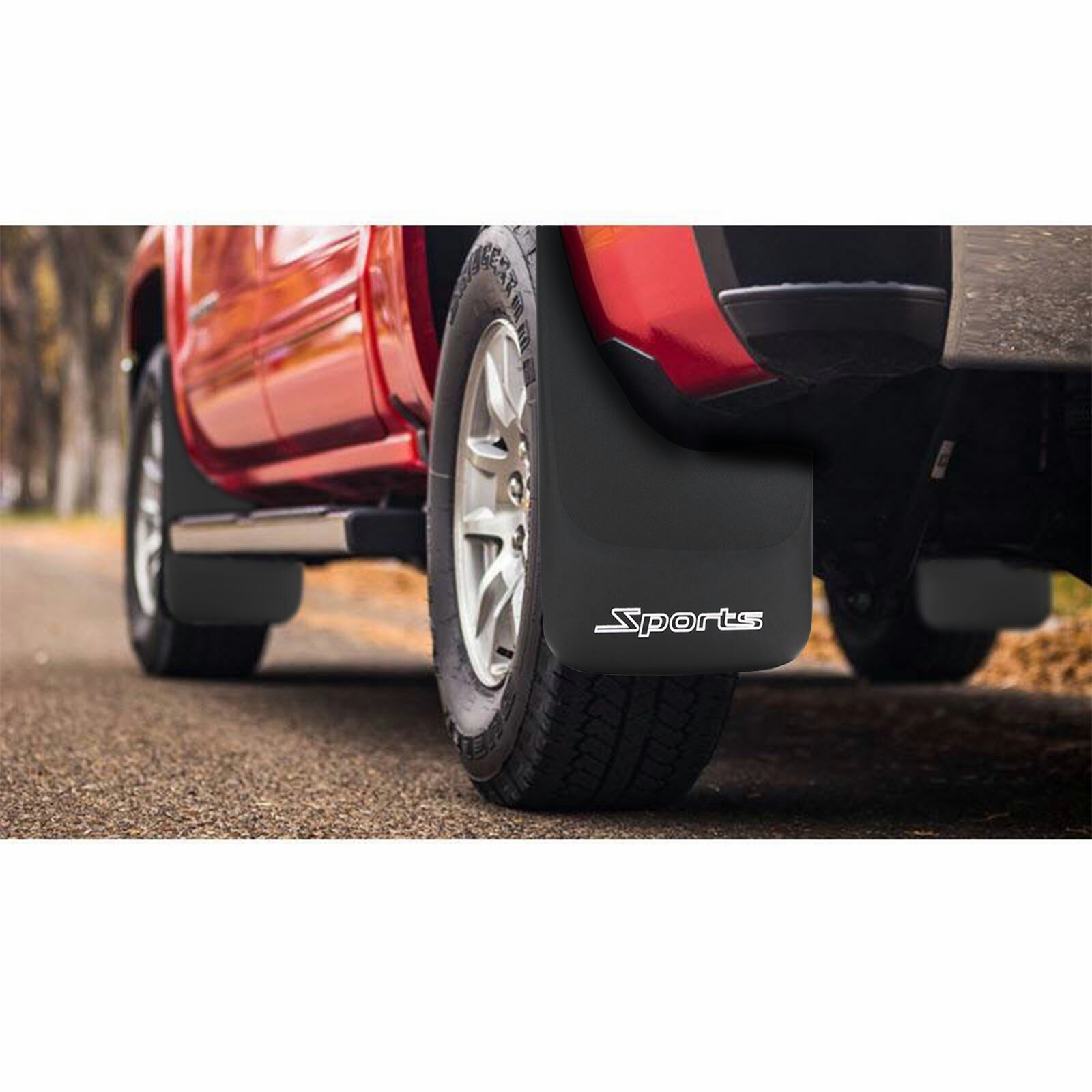 Extended Rear Mud Flaps Sports Extended Arch Mud Flaps For FORD RANGER T6 7 T8 Wildtrak thunder ...