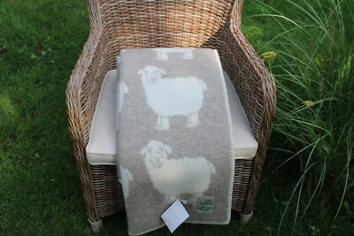 Extra Quality Sheep Wool Blanket Natural Lamb Wool Organic Wool Throw 51x79 In