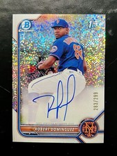Robert Dominguez 2022 Bowman Chrome 1st Prospect Auto #CPA-RD New York Mets