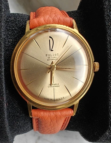 1960s POLJOT DE LUXE AUTOMATIC 29 JEWELS 1MChZ vintage USSR Soviet watch