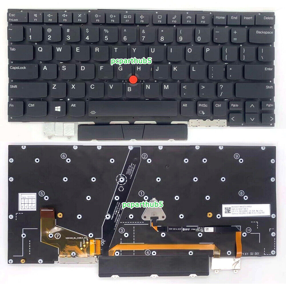 New Lenovo ThinkPad X1 Carbon 9th Gen 9 2021 Keyboard US Backlit SN20Z77386