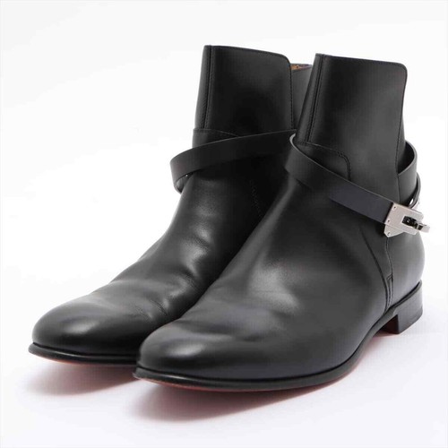 Hermes Neo Leather Short Boots 42 Men's 