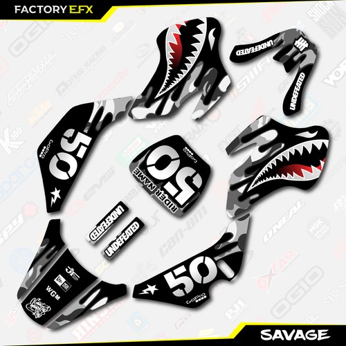 Gray Savage Camo Racing Graphics kit Fits 00-06 Suzuki JR50 JR 50 Decal - Picture 5 of 5