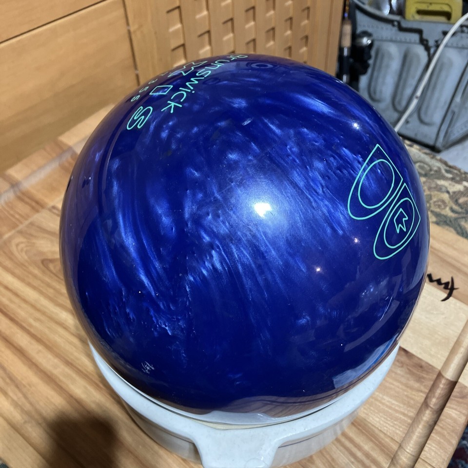 VTG Brunswick AXIS Bowling Ball 16 Lb Blue Swirl Undrilled, NOT