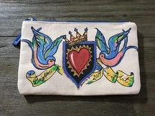 BRIGHTON 2019 Love Of Art Canvas Pouch Cosmetic Bag  New Without Tags