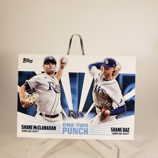 2023 Topps Series 1 #12P-7 Shane McClanahan Shane Baz One Two Punch Rays Insert