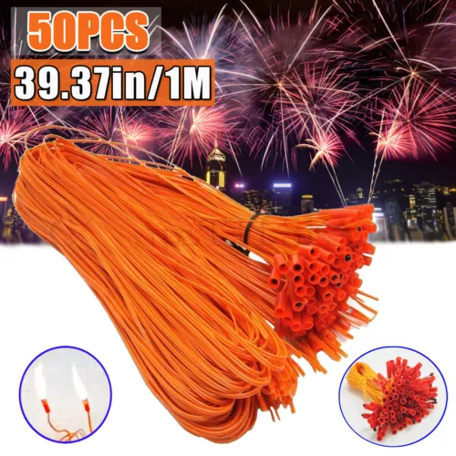 50 pcs1M / 39.37in Copper Remote Starting coil System Connect Wire Orange Line
