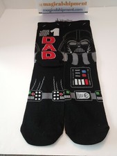 DISNEY PARKS EXCLUSIVE  STAR WARS " 1 DAD" DARTH VADER SOCKS - NWT
