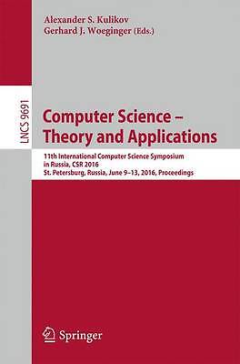 Computer Science  Theory and Applications - 9783319341705