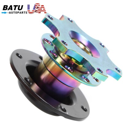 6-Hole Steering Wheel Snap Off Quick Release Hub Adapter Boss Kit Universal