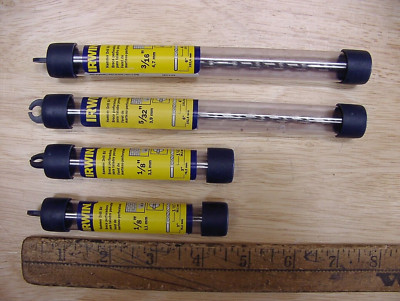 4 NOS Irwin Hammer Drill Bits,Including {2}1/8'' X 3'',5/32'' X 6'',& 3/16'' X 6'',