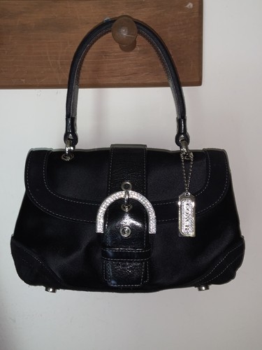 coach black evening bag
