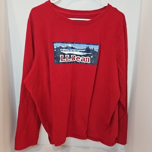 L.L. Bean Women’s Long Sleeve Shirt Winter Graphic 3X PLUS