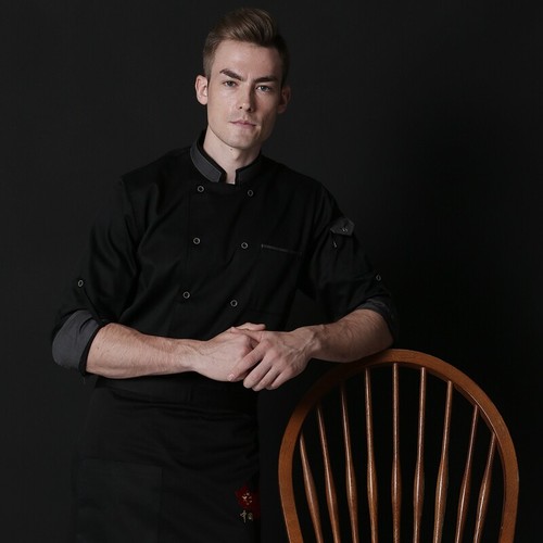 Koch Uniform Mantel Arbeitskleidung Kellner Restaurant Langarm Hemd Jacke Tops - Bild 5 von 14